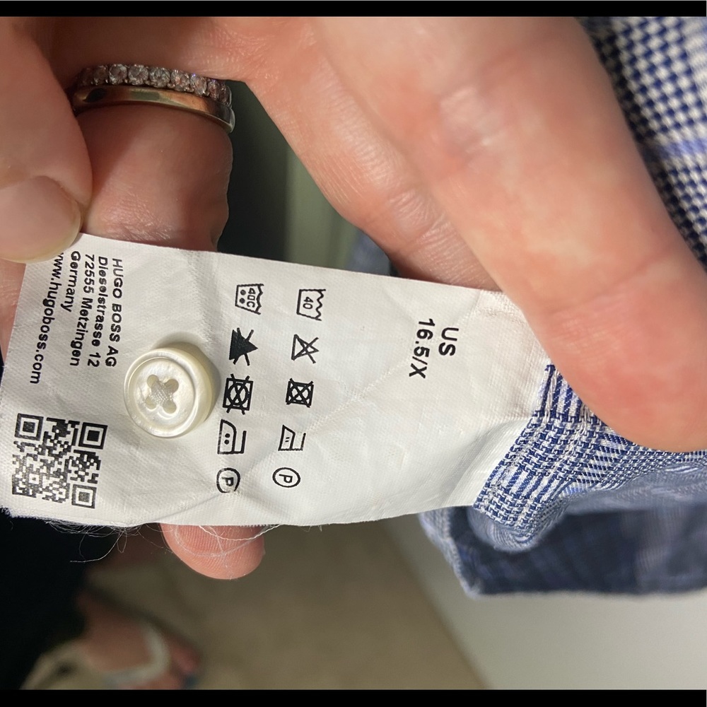 HUGO BOSS Boss Dress Shirt 16.5 Sharp Fit - Picture 8 of 9